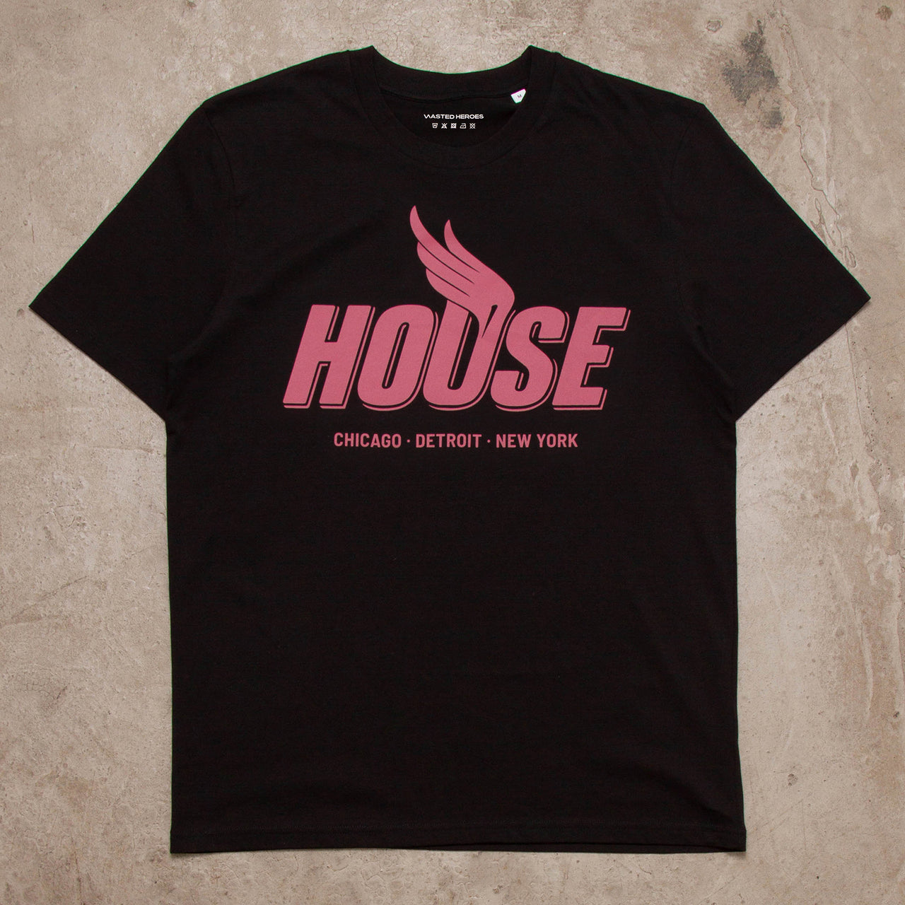 Red Peak House Front Print - Tshirt - Black