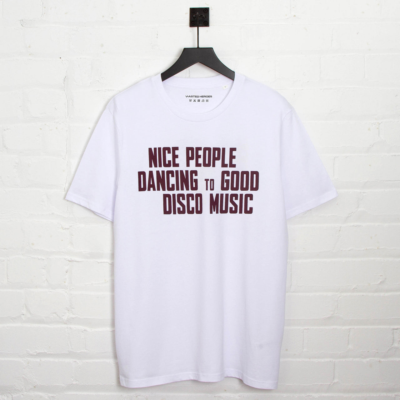 Disco People Front Print white - Tshirt - White