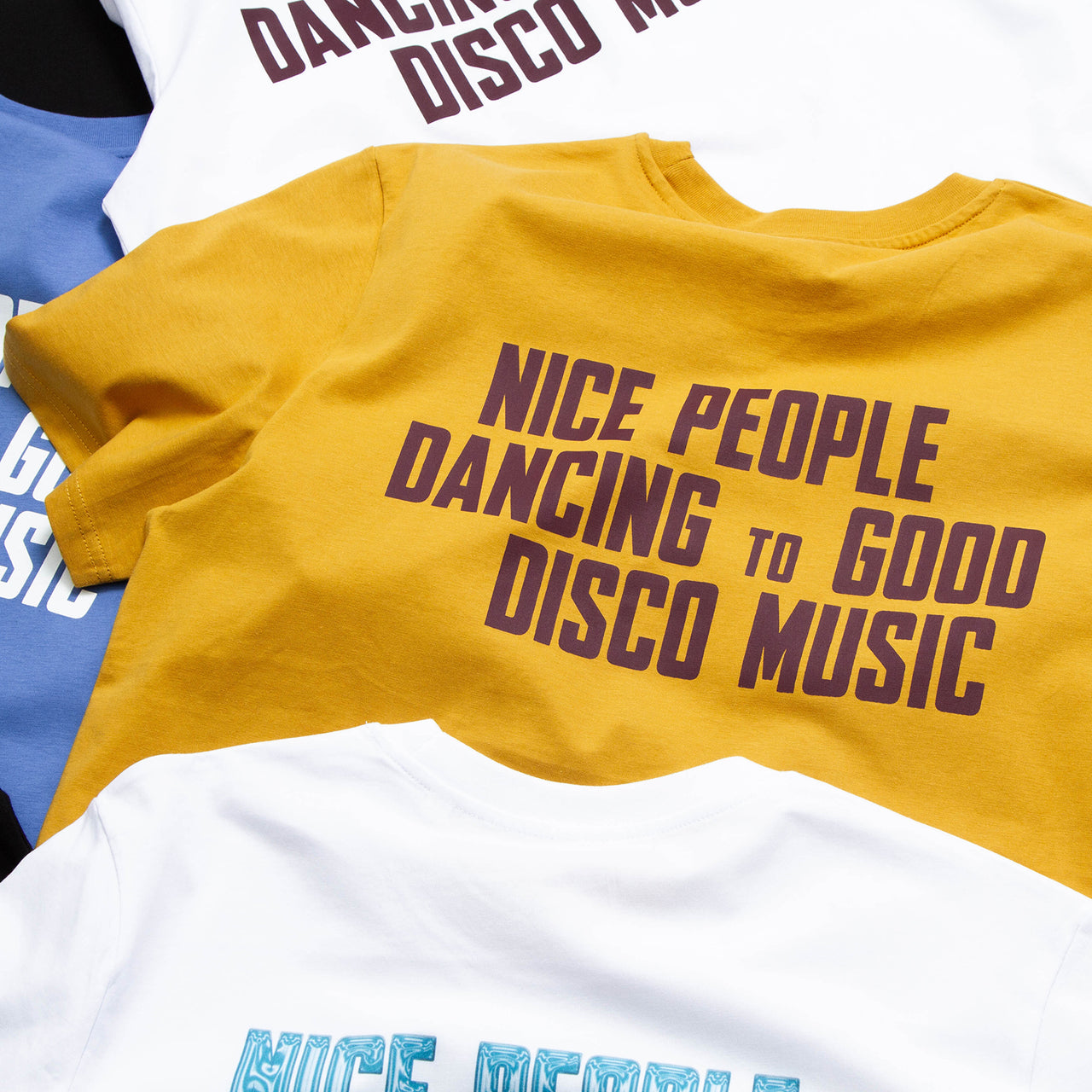 Disco People Front Print - Tshirt - Amber