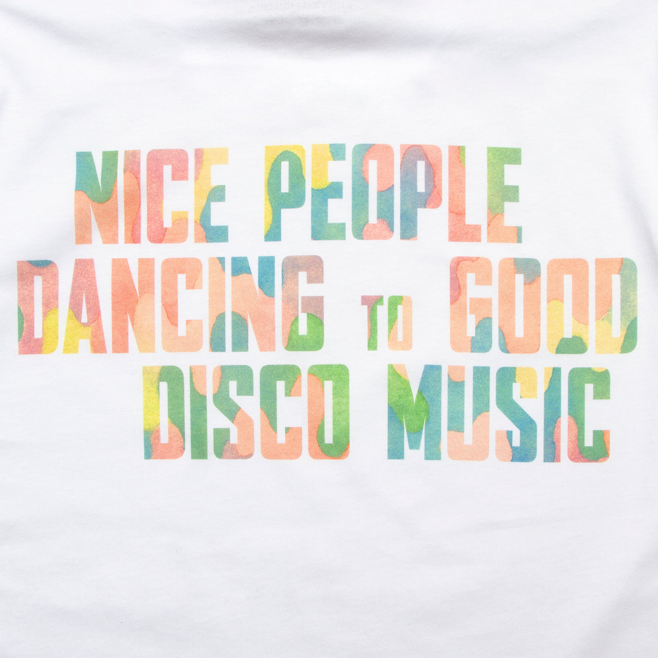 Disco People Pastel Camo Back Print - Tshirt - White