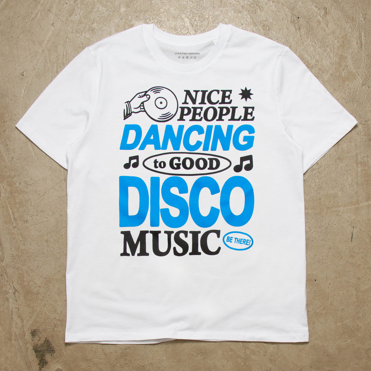 Flyer Peoples Disco Front Print - Tshirt - White