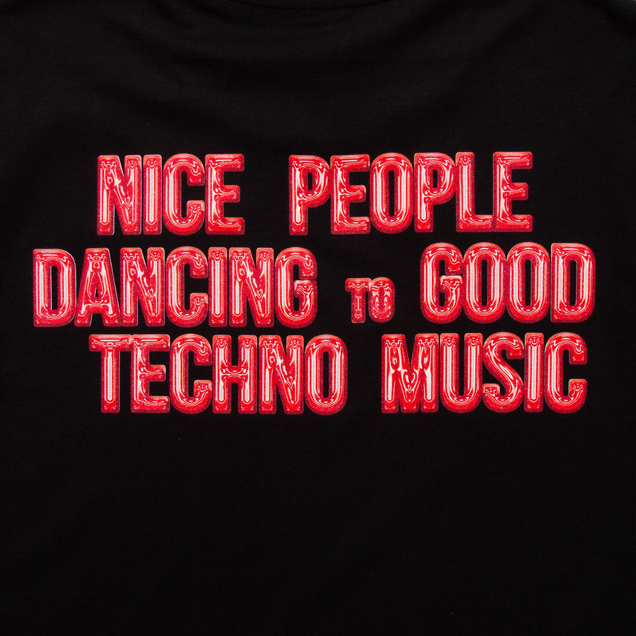 Peoples Techno Chrome Red Back Print - Tshirt - Black