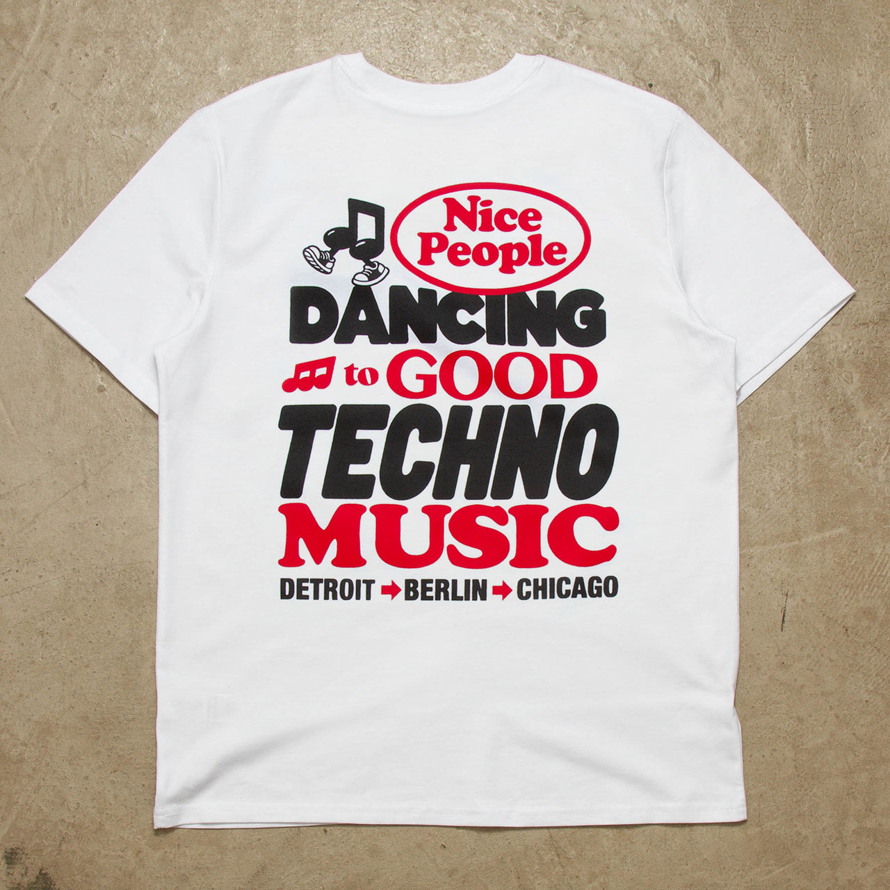Poster Peoples Techno Back Print - Tshirt - White