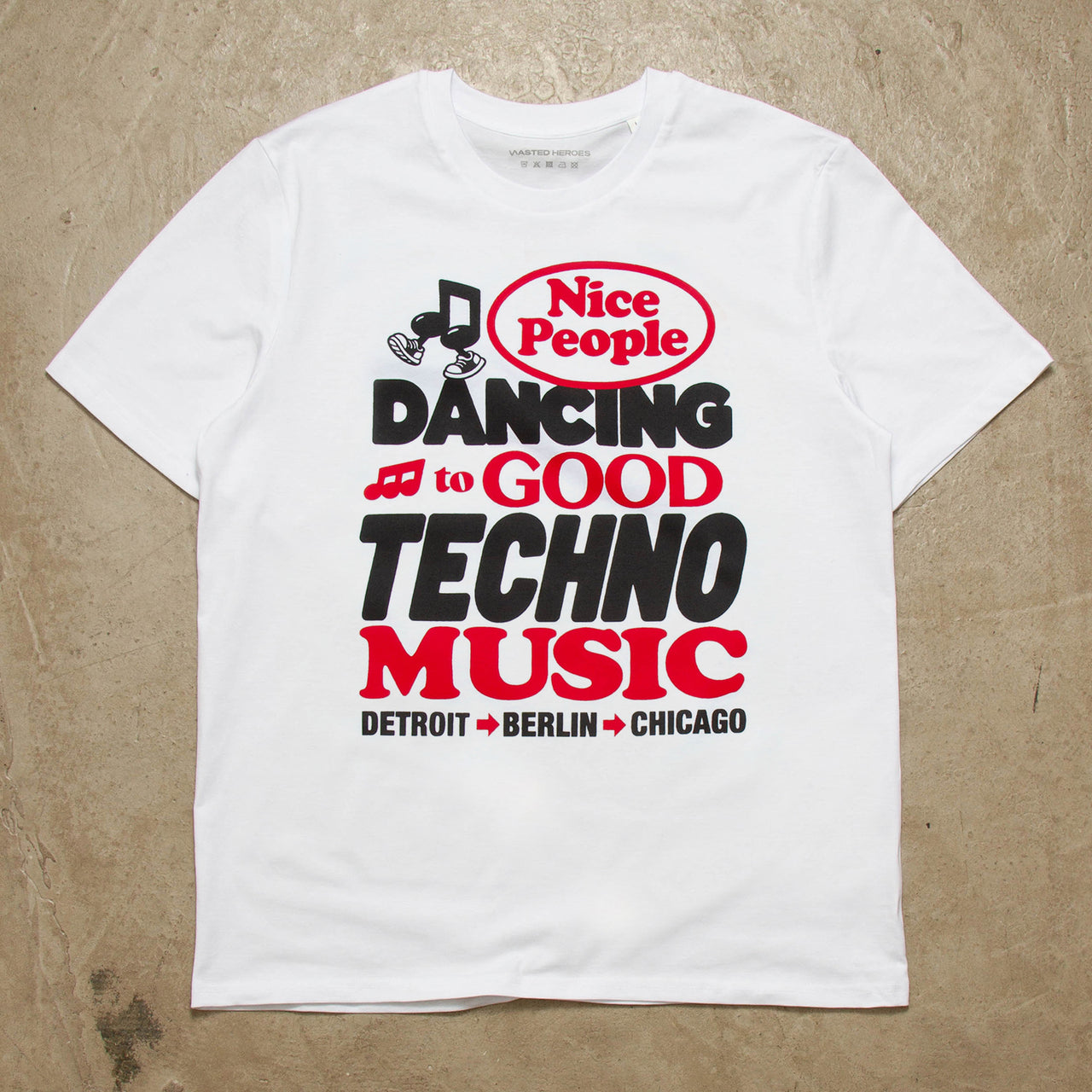 Poster Peoples Techno Front Print - Tshirt - White