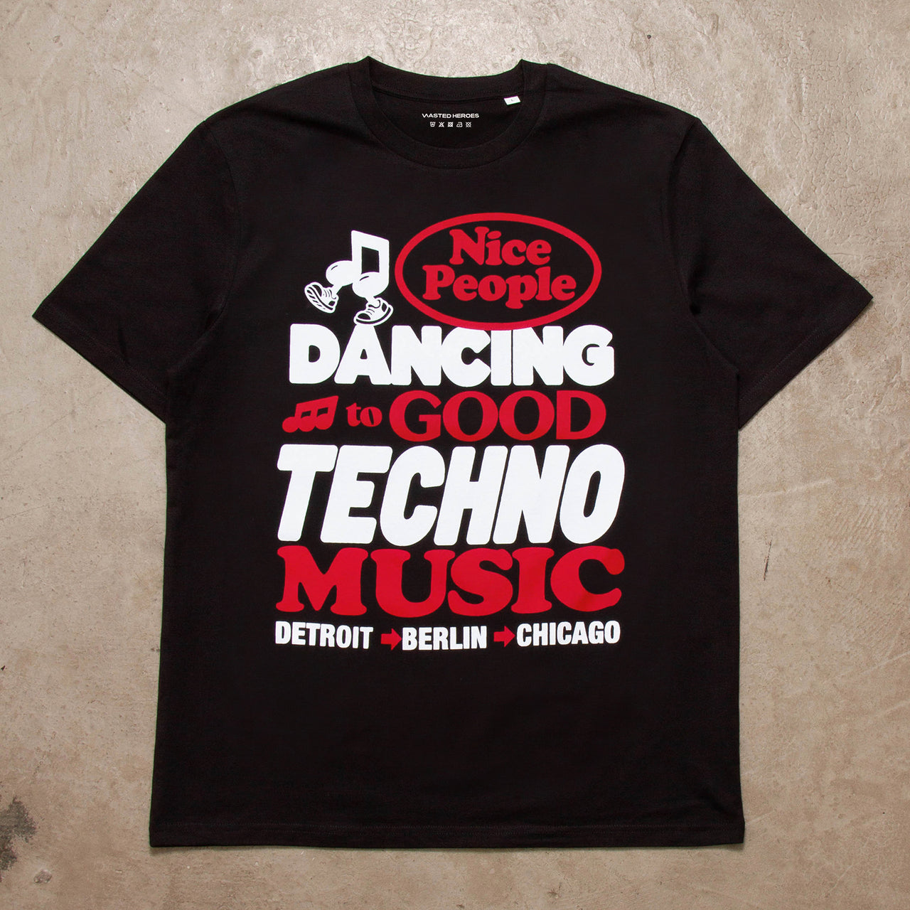 Poster Peoples Techno Front Print - Tshirt - Black