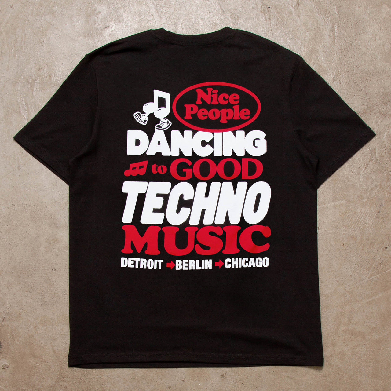 Poster Peoples Techno Back Print - Tshirt - Black