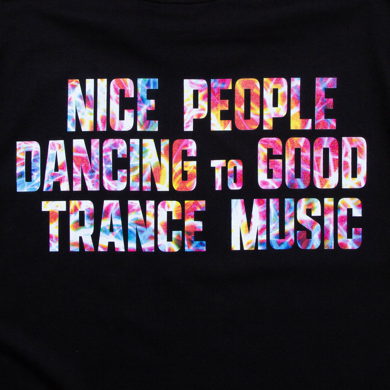 Peoples Trance Lights Front Print - Tshirt - Black