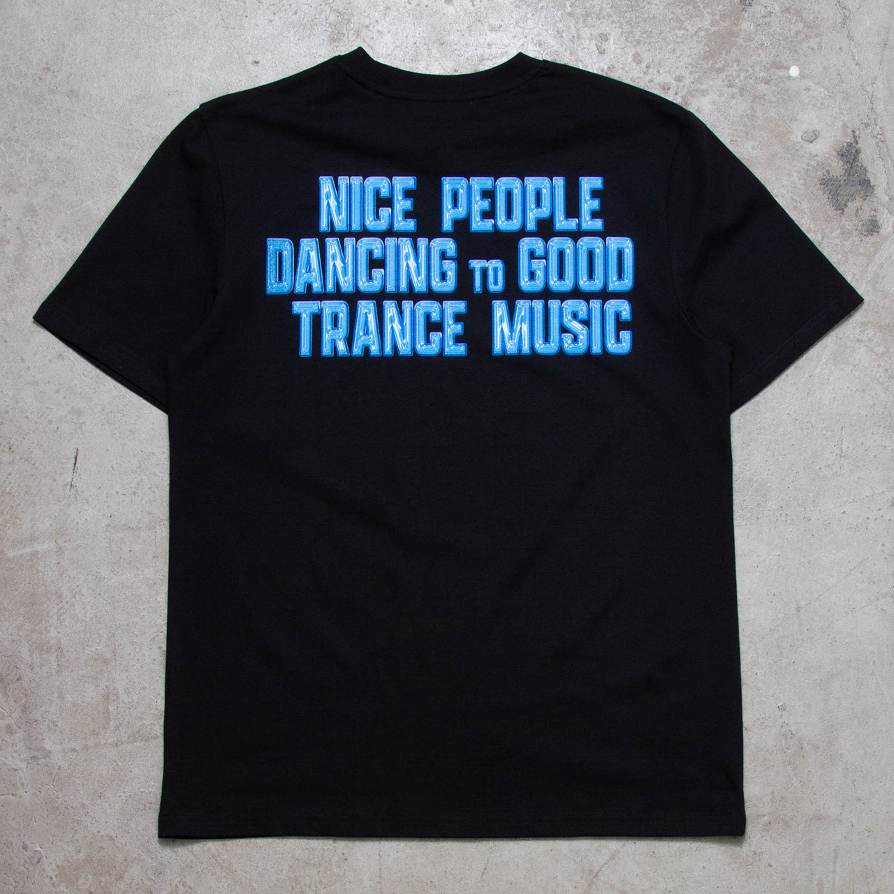 Peoples Trance Chrome Blue Back Print - Tshirt - Black