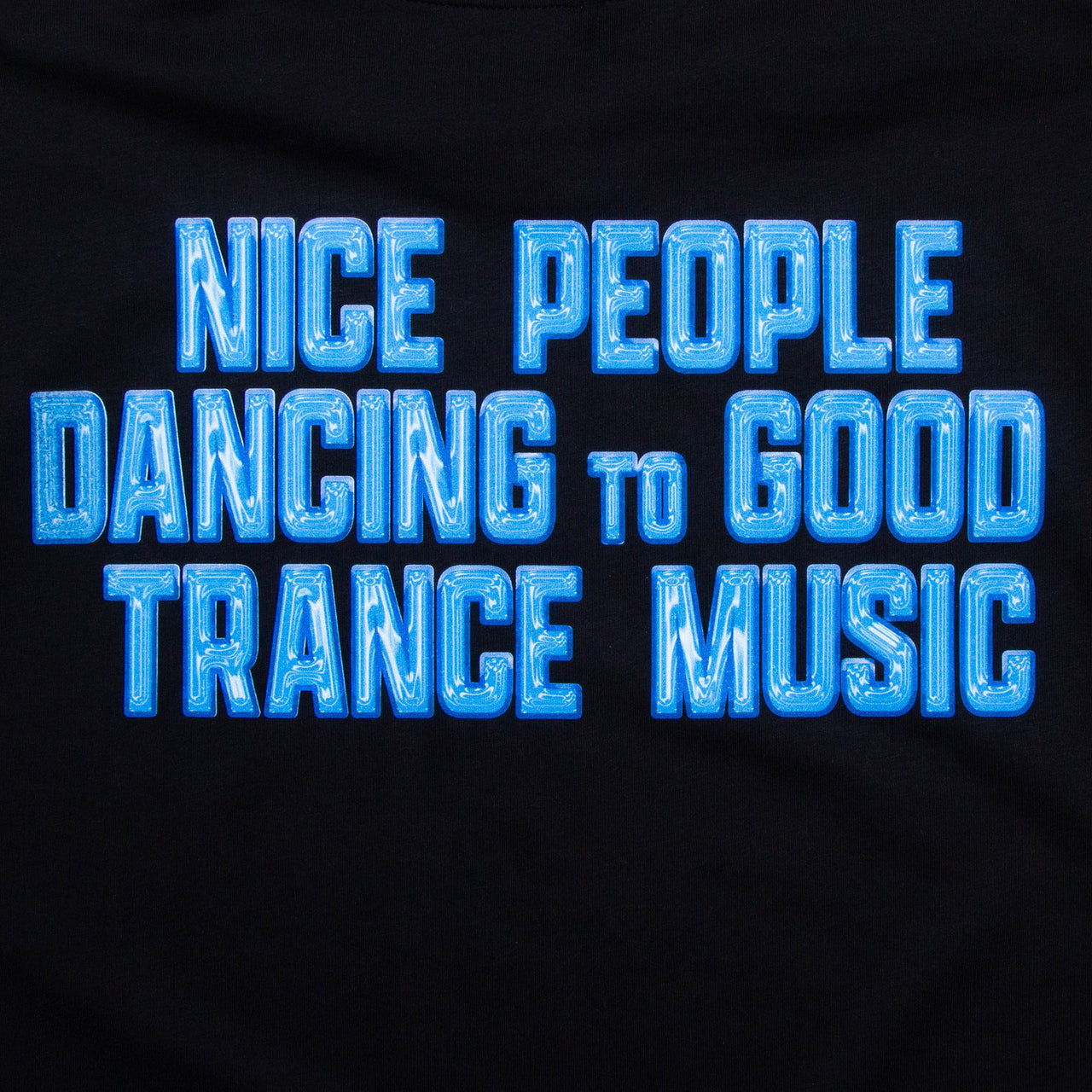 Peoples Trance Chrome Blue Back Print - Tshirt - Black