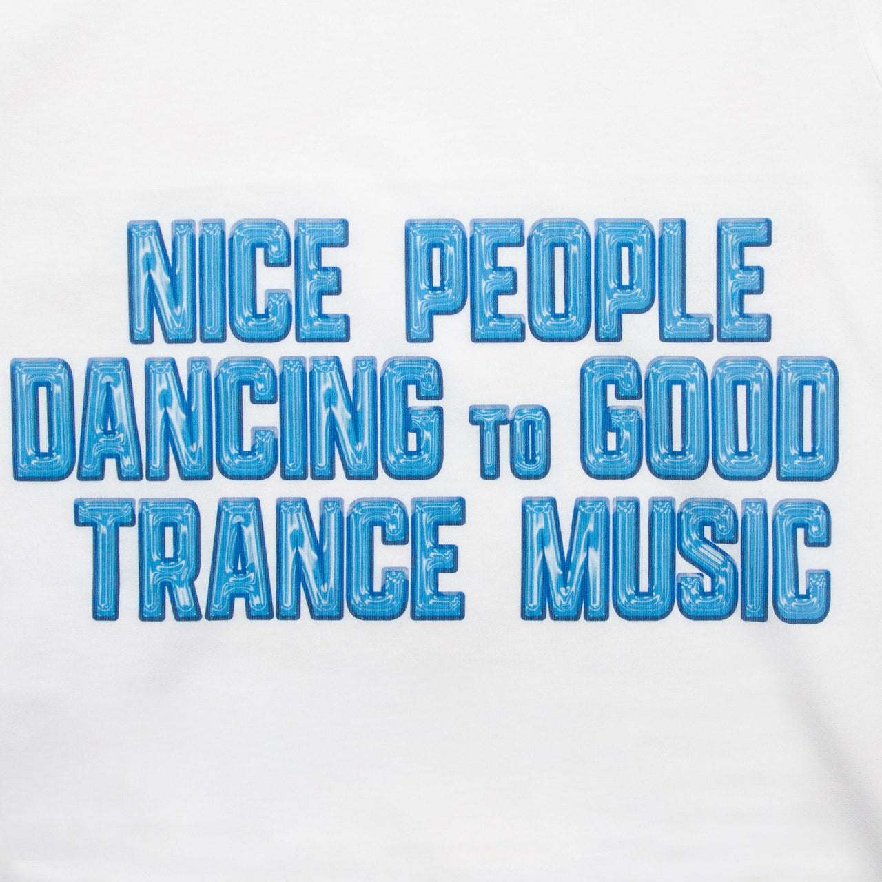 Peoples Trance Chrome Blue Back Print - Tshirt - White