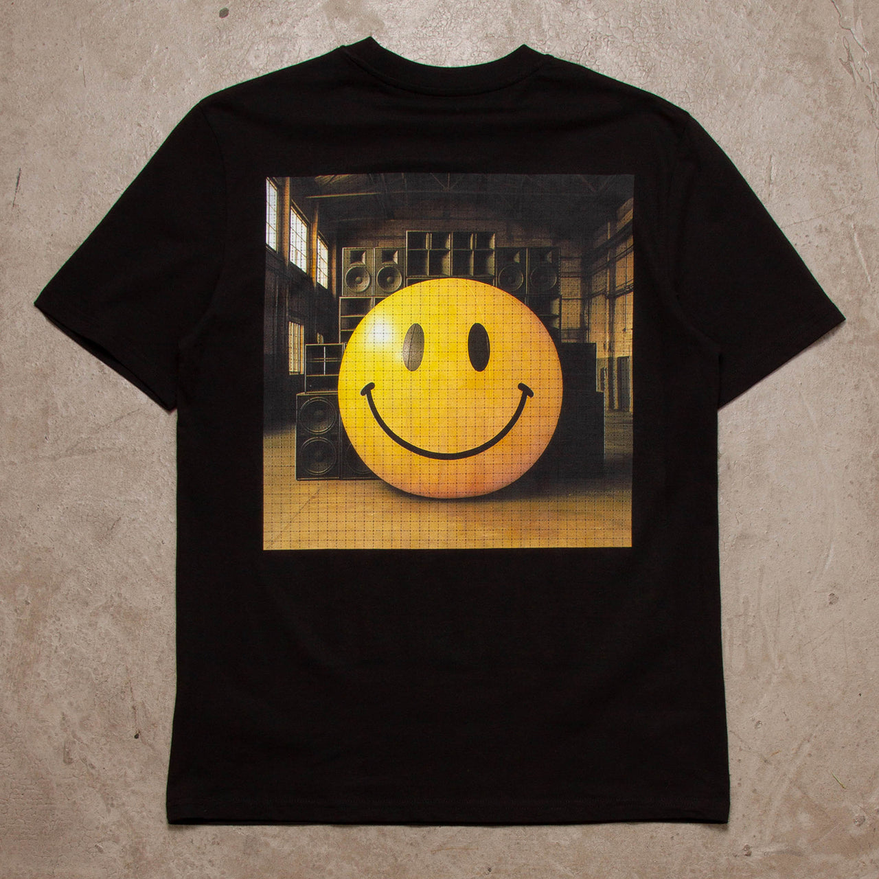 Warehouse Smiley Trip Back Print - Tshirt - Black