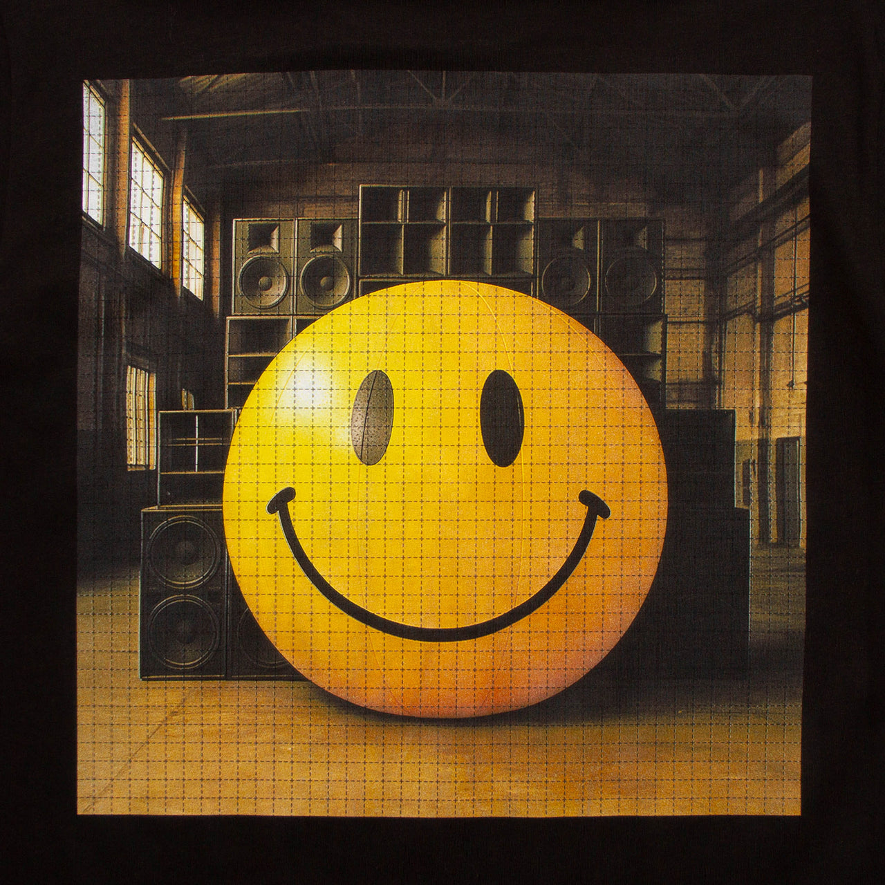 Warehouse Smiley Trip Back Print - Tshirt - Black