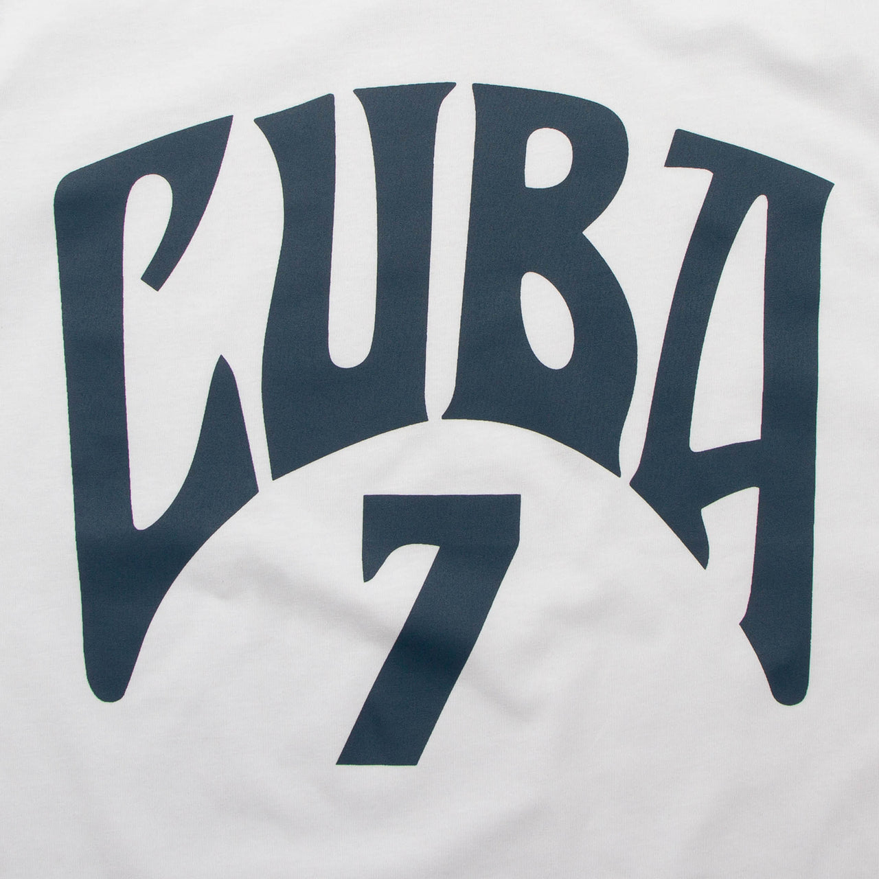 Cuba 7 Front Print - Tshirt - White