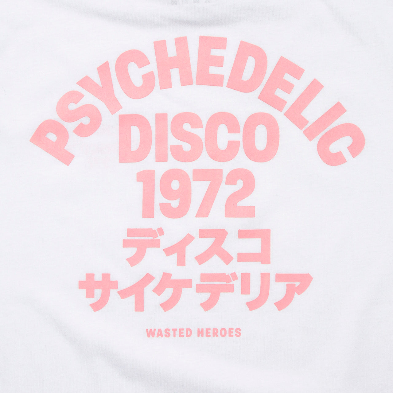1972 Psychedelic Disco Front Print - Tshirt - White Pink