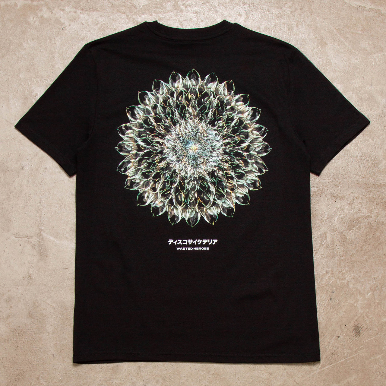 052 Orb Disco Psychedelia Back Print - Tshirt - Black