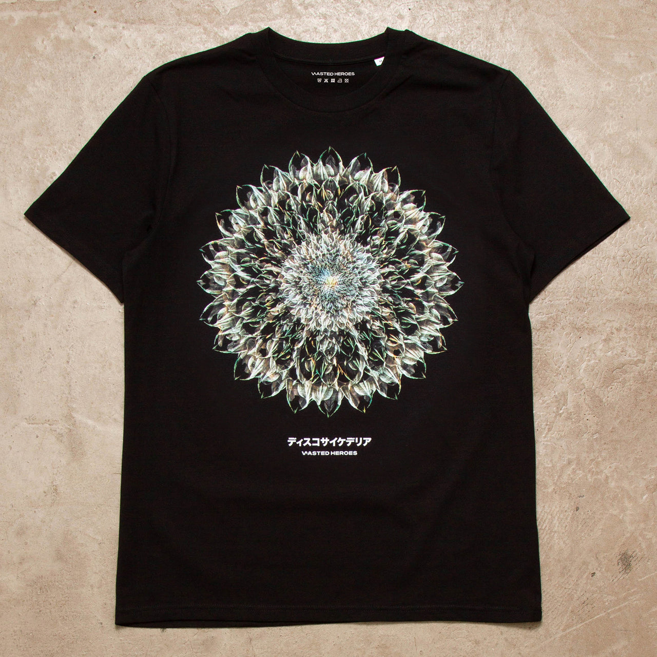 052 Orb Disco Psychedelia Front Print - Tshirt - Black