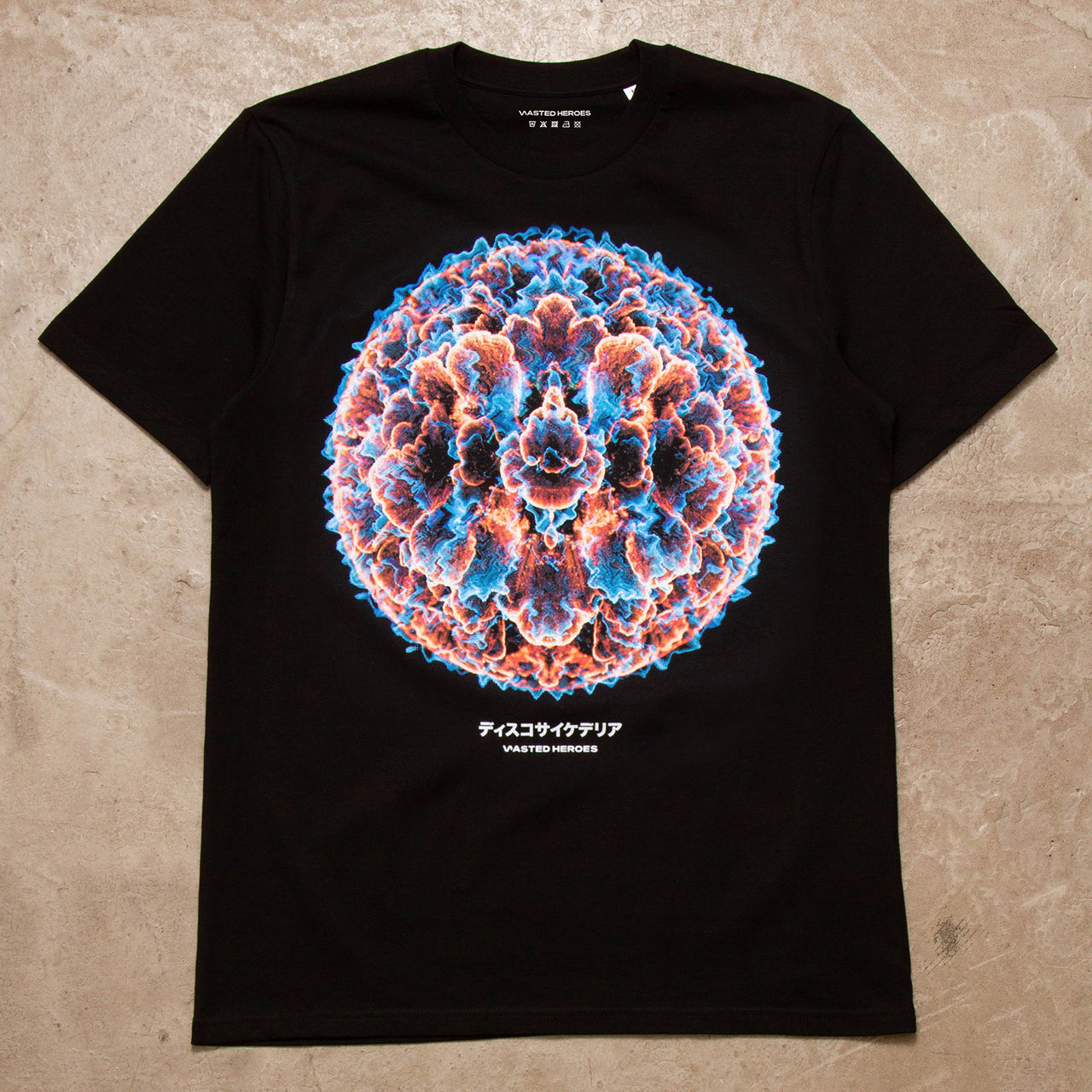 053 Orb Disco Psychedelia Front Print - Tshirt - Black