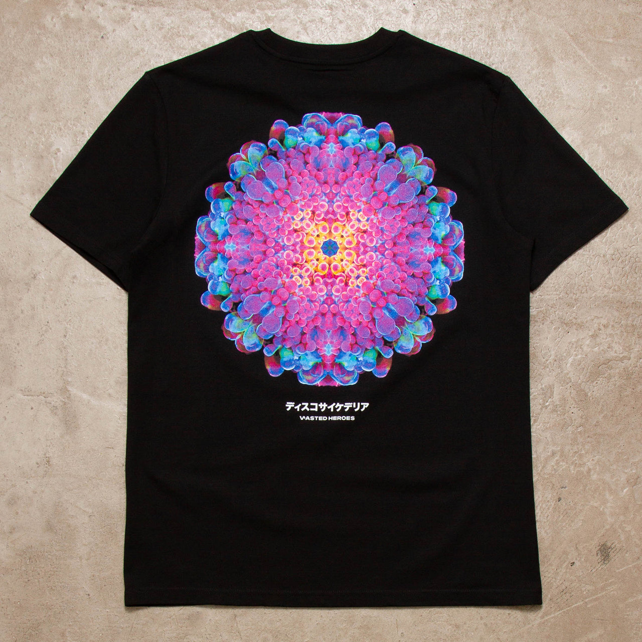 054 Orb Disco Psychedelia Back Print - Tshirt - Black