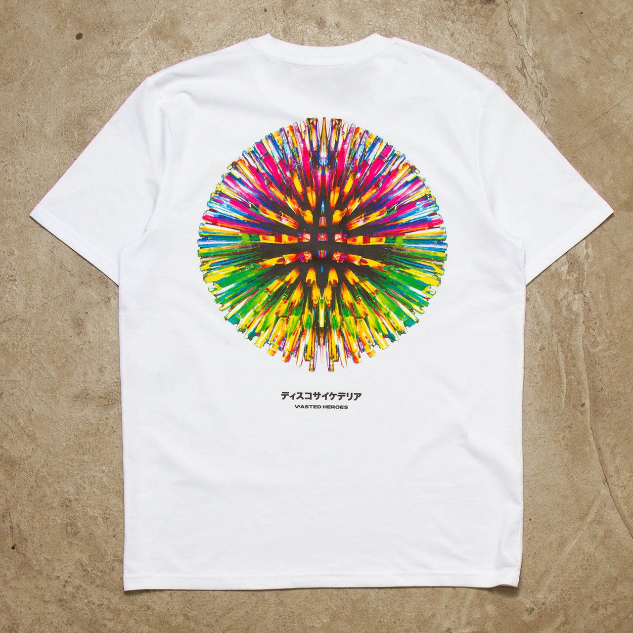 031 Disco Psychedelia Back Print - Tshirt - White