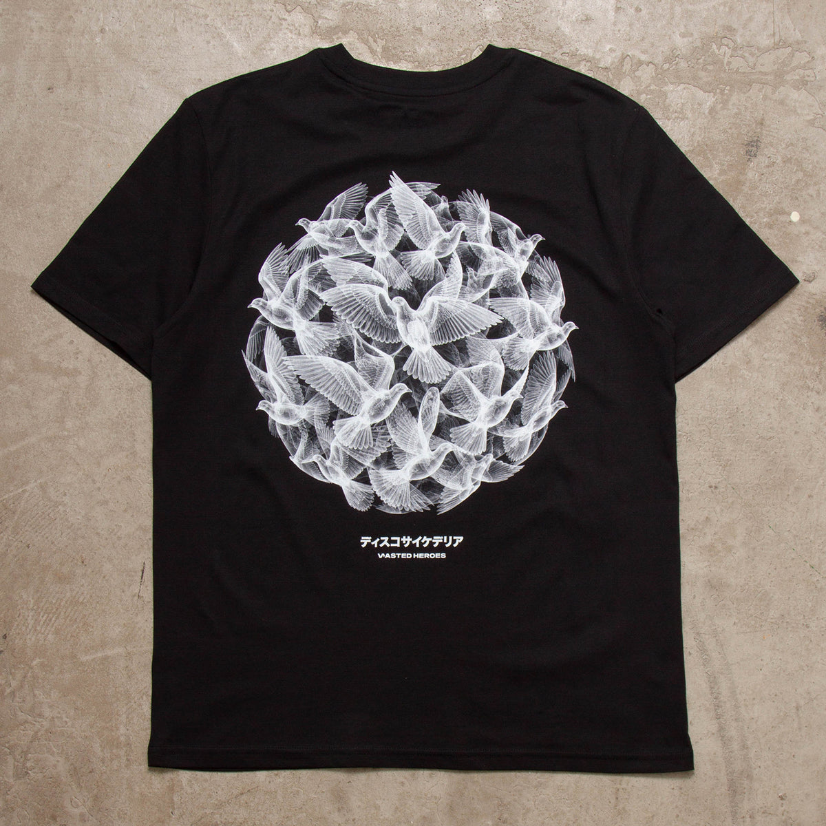 058 Orb Disco Psychedelia Back Print - Tshirt - Black
