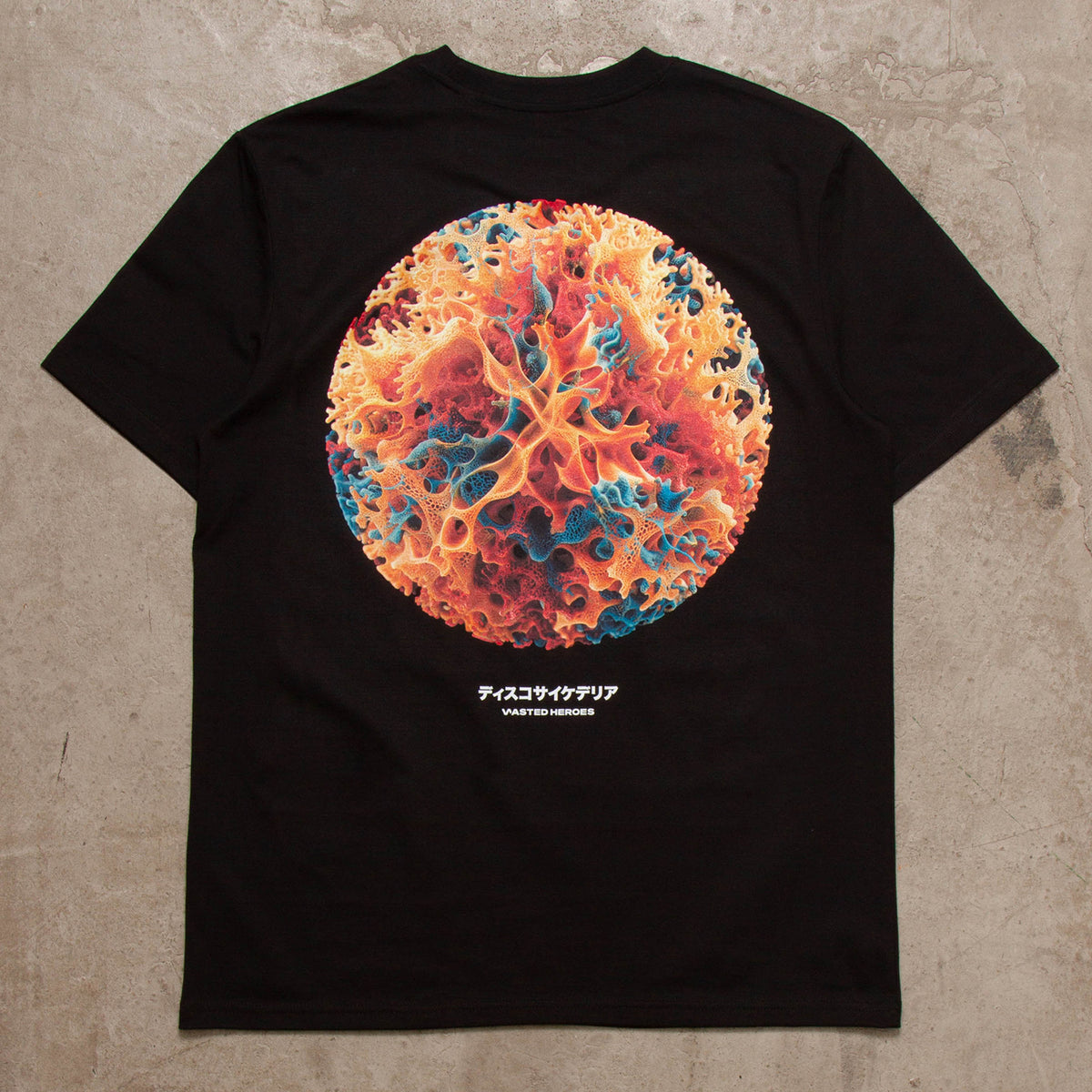 057 Orb Disco Psychedelia Back Print - Tshirt - Black