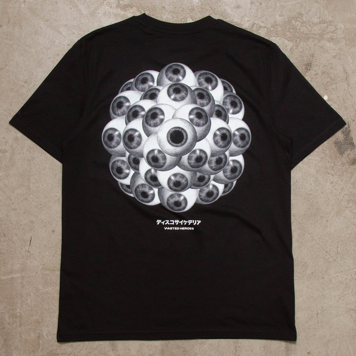 061 Orb Disco Psychedelia Back Print - Tshirt - Black