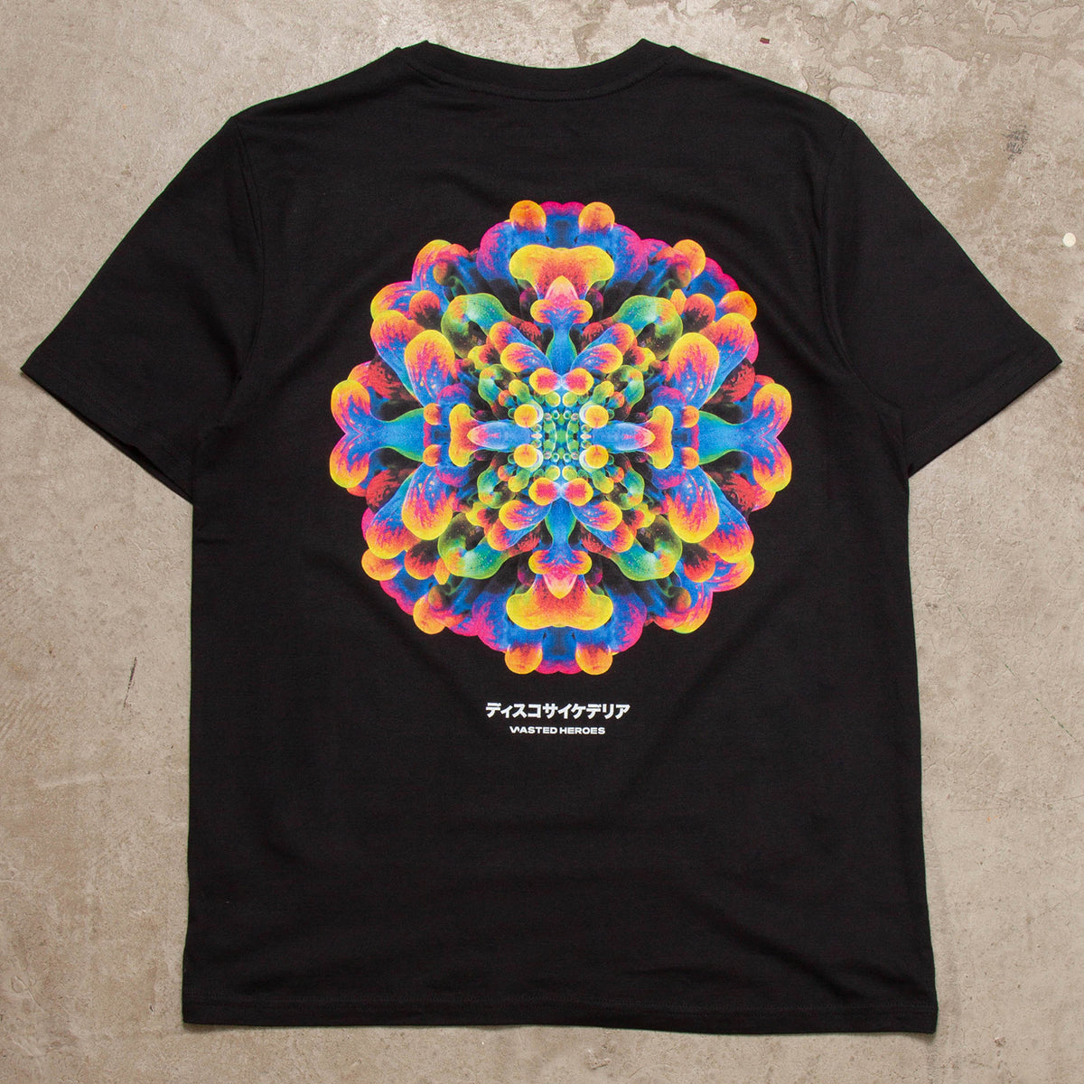 059 Orb Disco Psychedelia Back Print - Tshirt - Black