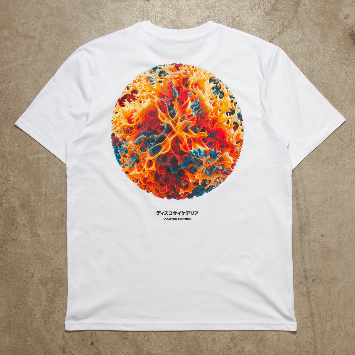 057 Orb Disco Psychedelia Back Print - Tshirt - White