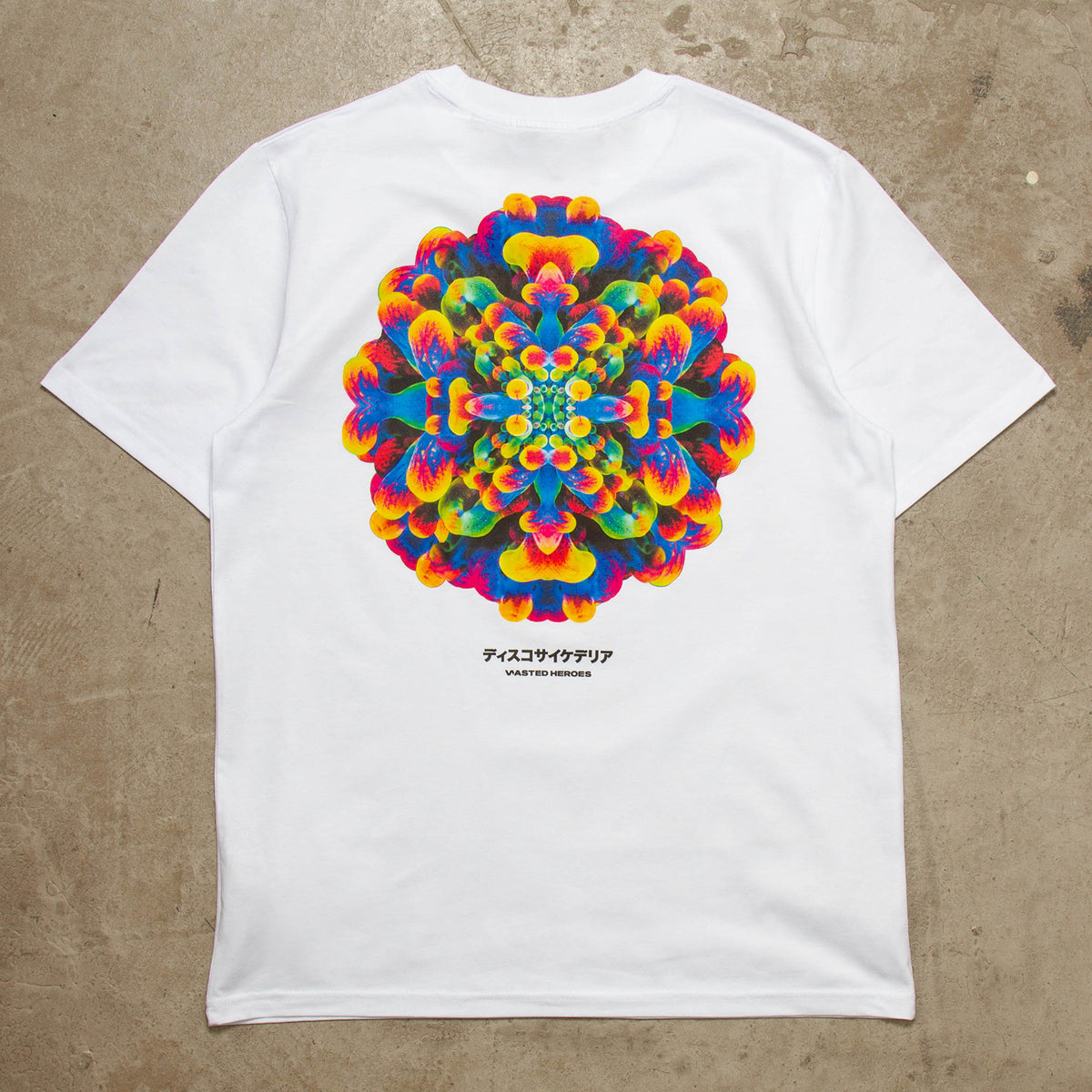 059 Orb Disco Psychedelia Back Print - Tshirt - White