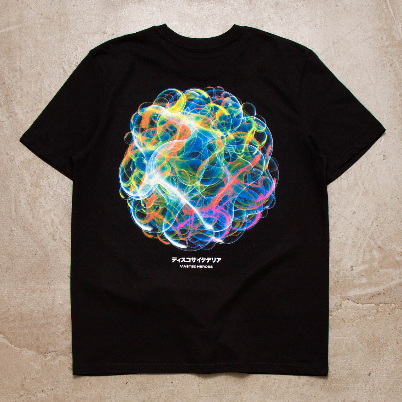 046 Disco Psychedelia Back Print - Tshirt - Black