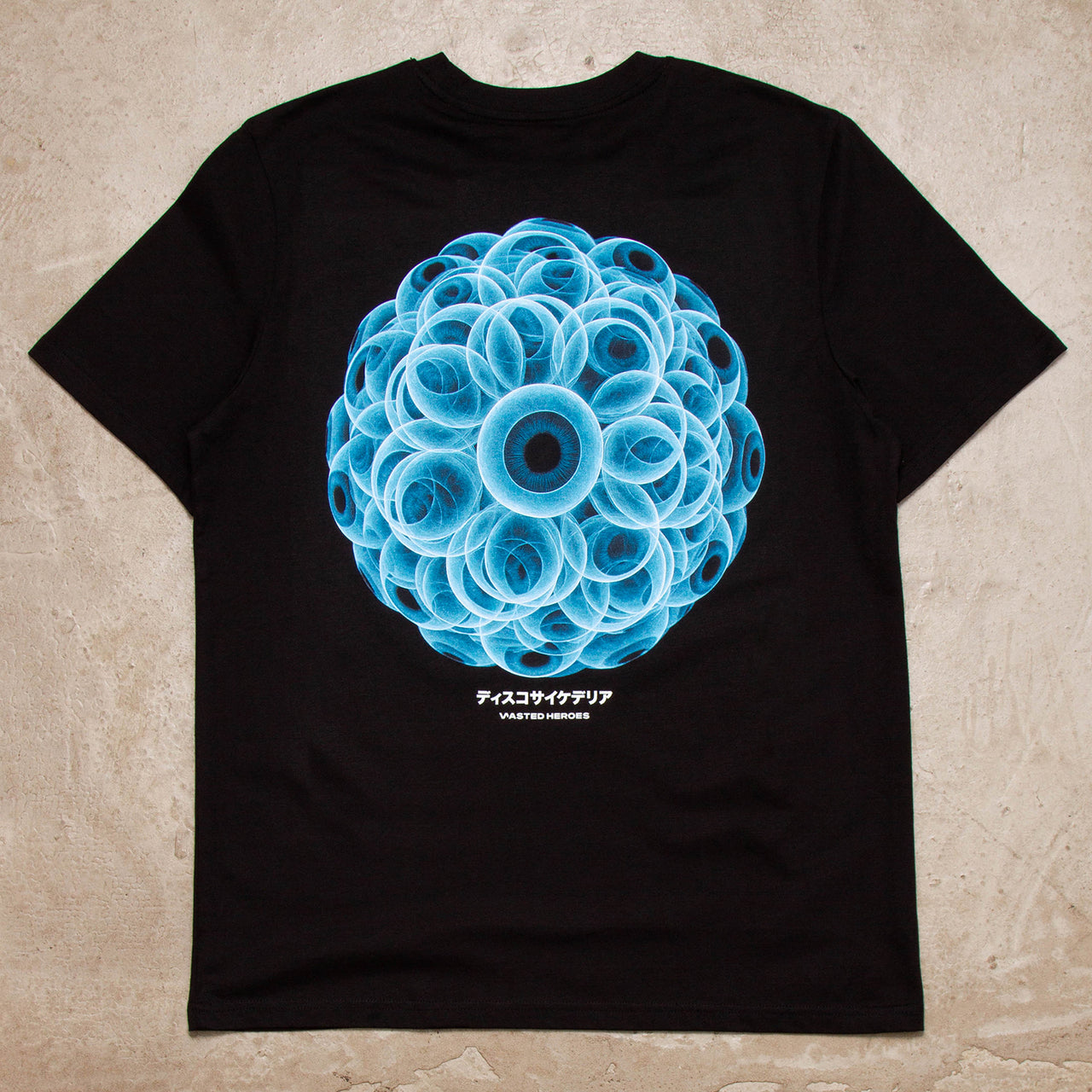 047 Disco Psychedelia Back Print - Tshirt - Black