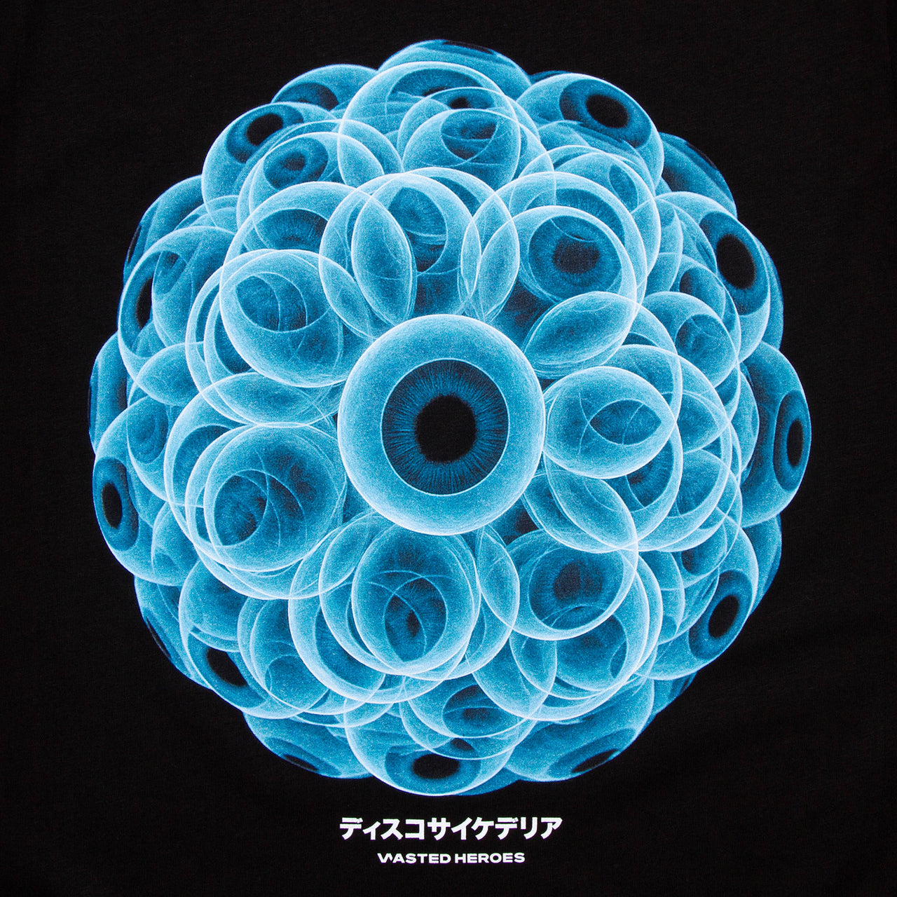 047 Disco Psychedelia Back Print - Tshirt - Black