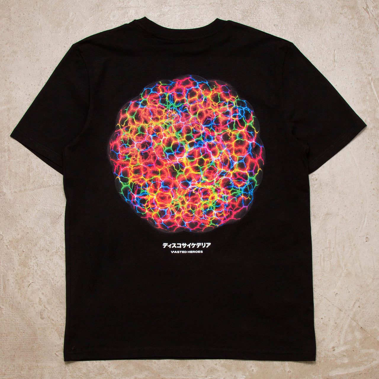 048 Disco Psychedelia Back Print - Tshirt - Black