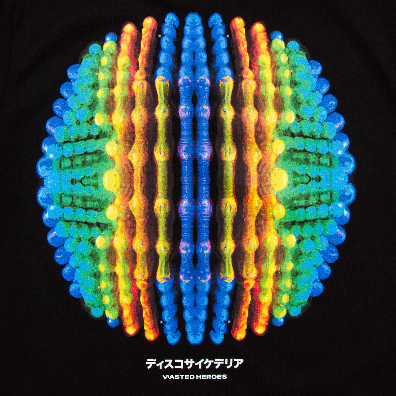 049 Disco Psychedelia Back Print - Tshirt - Black