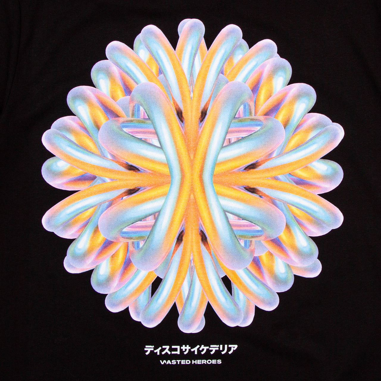 051 Disco Psychedelia Back Print - Tshirt - Black