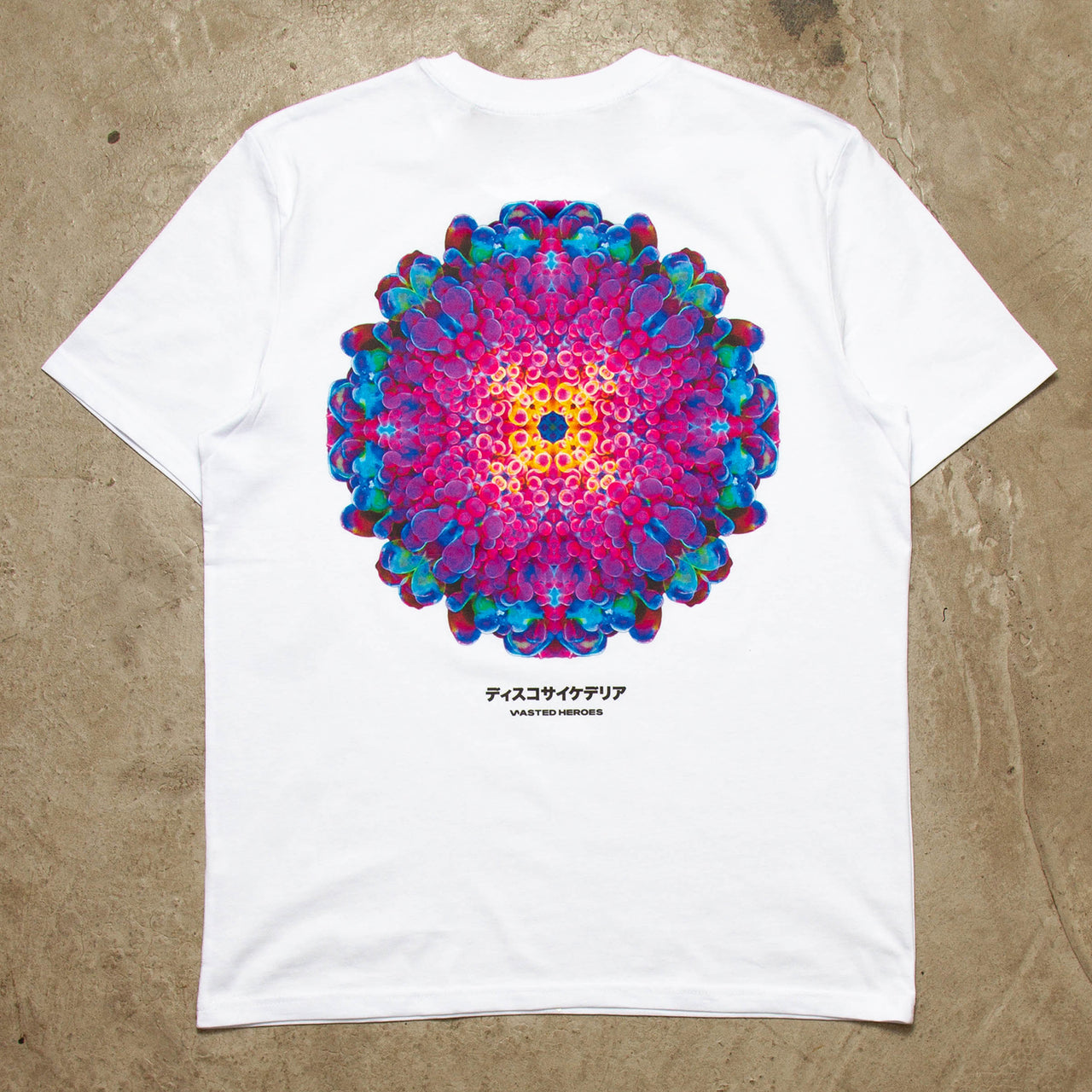 054 Orb Disco Psychedelia Back Print - Tshirt - White