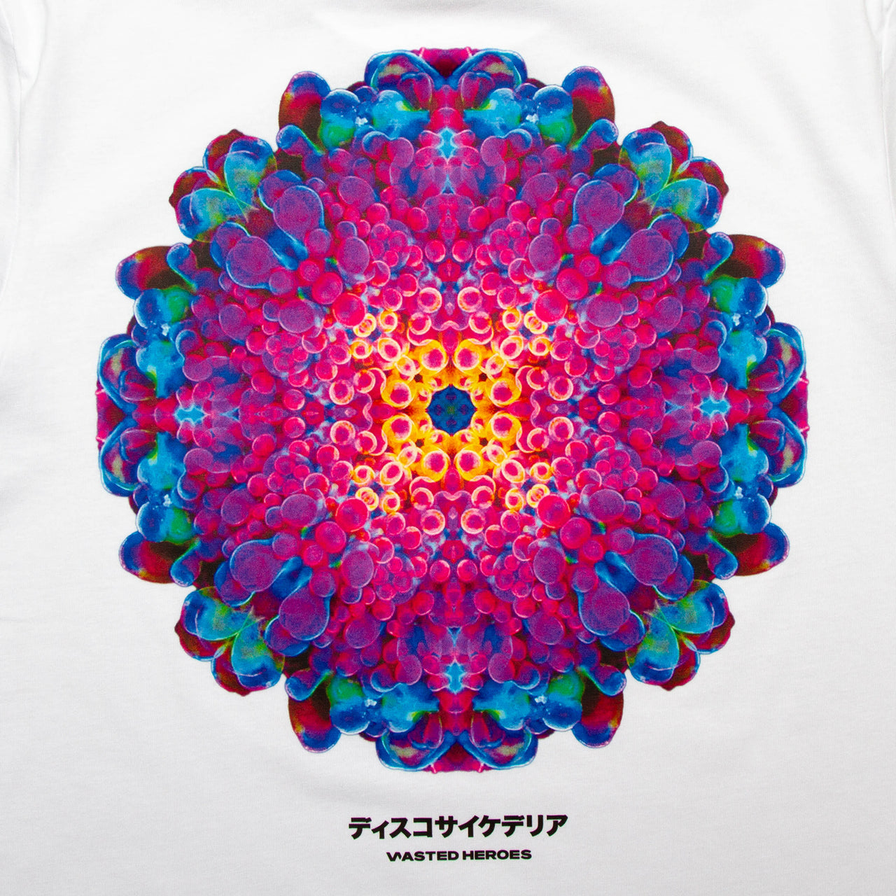 054 Orb Disco Psychedelia Back Print - Tshirt - White