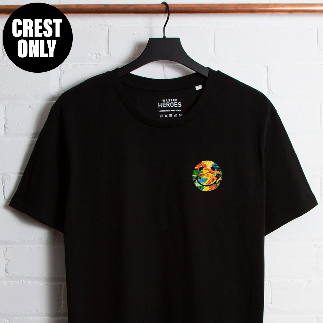 Crest Smiley Colour Blast - Tshirt - Black