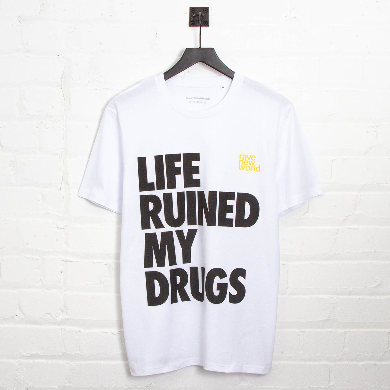 RNW Life Front Print - Tshirt - White