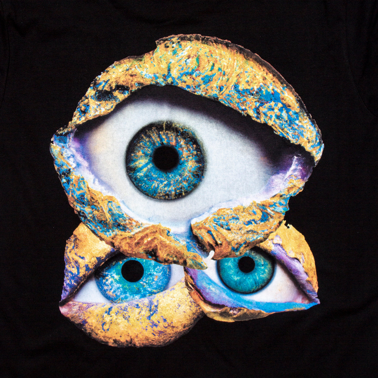 Eye Front Print - Tshirt - Black