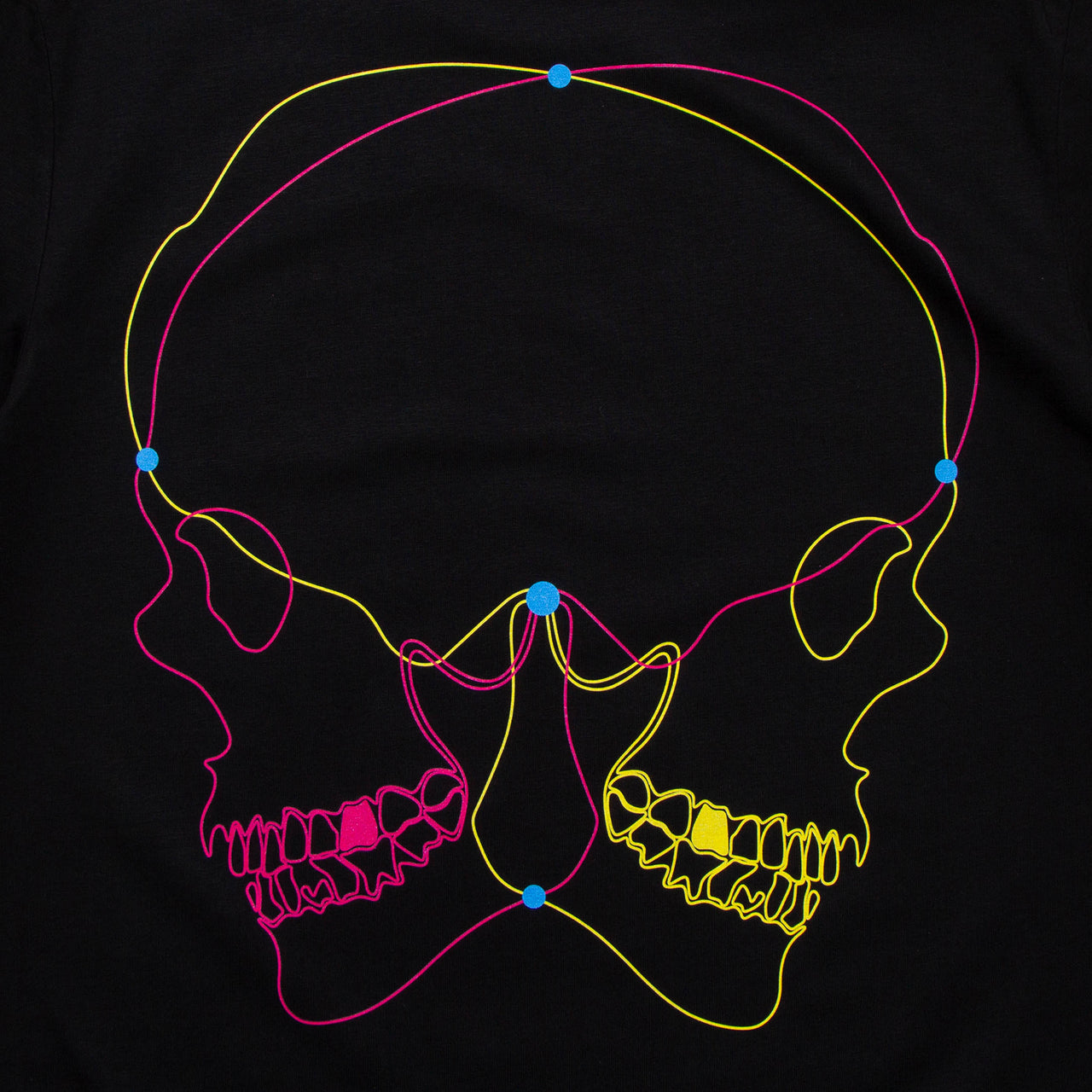 BF Skulls CMY Front Print - Tshirt - Black
