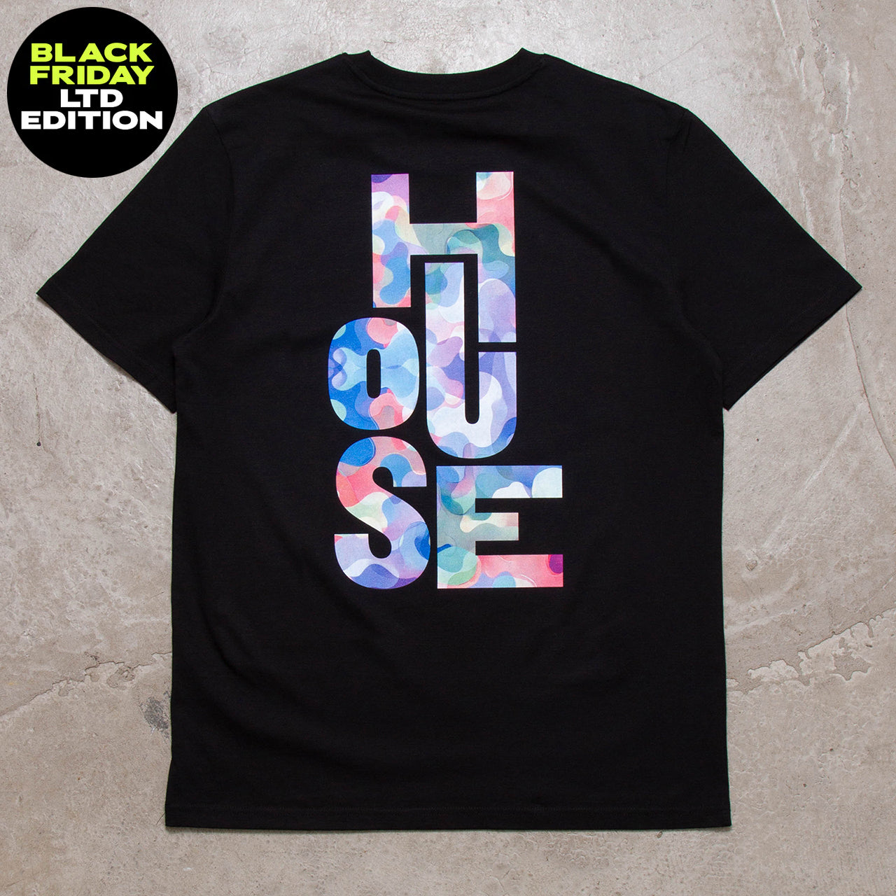 BF Just House Back Print - Tshirt - Black