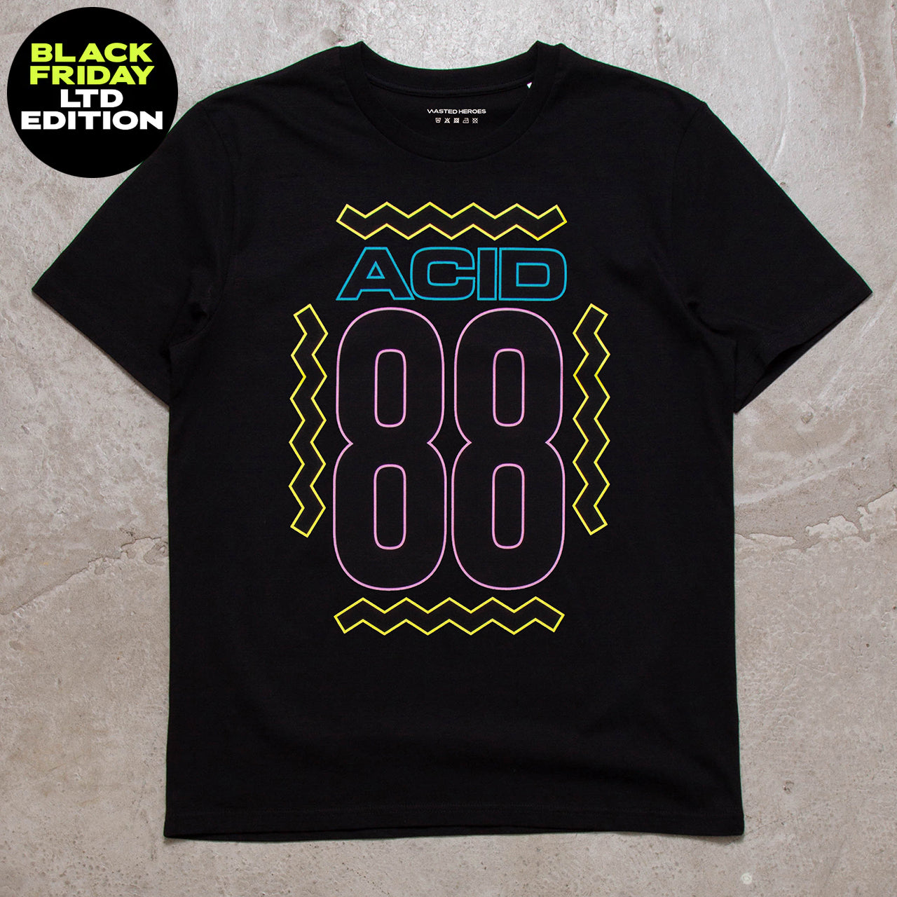 BF Acid 88 Front Print - Tshirt - Black