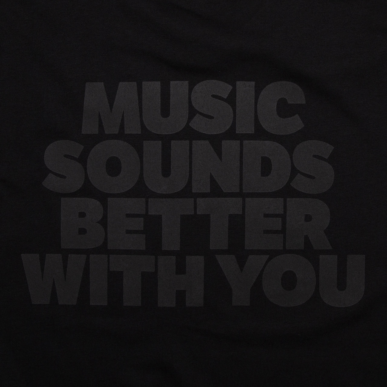 BF Music Sounds Front Print - Tshirt - Black