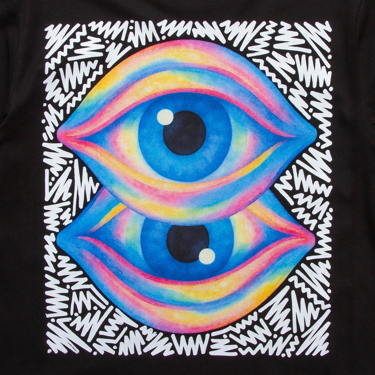 Doodle Double Vision Back Print - Tshirt - Black