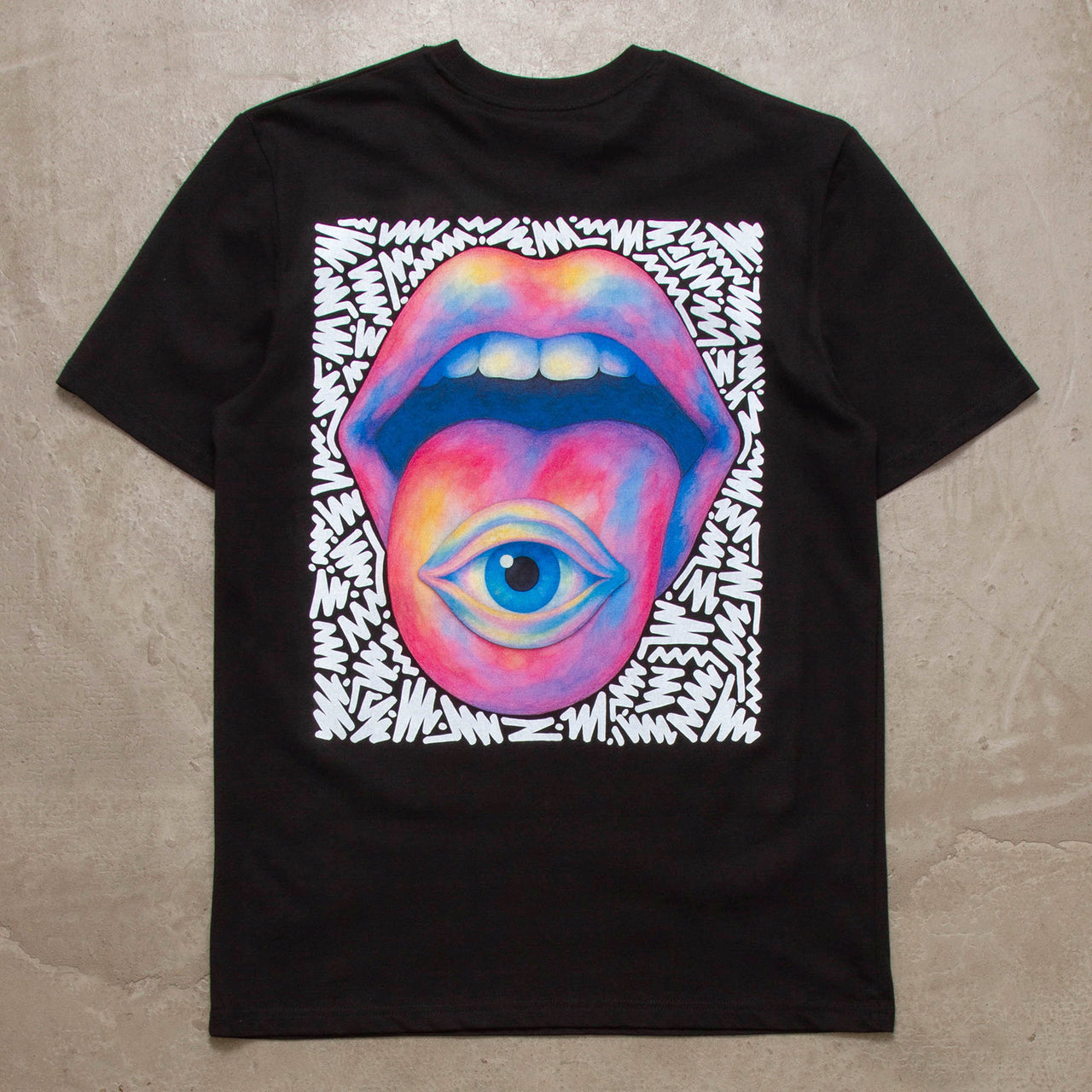 Doodle Sensation Back Print - Tshirt - Black