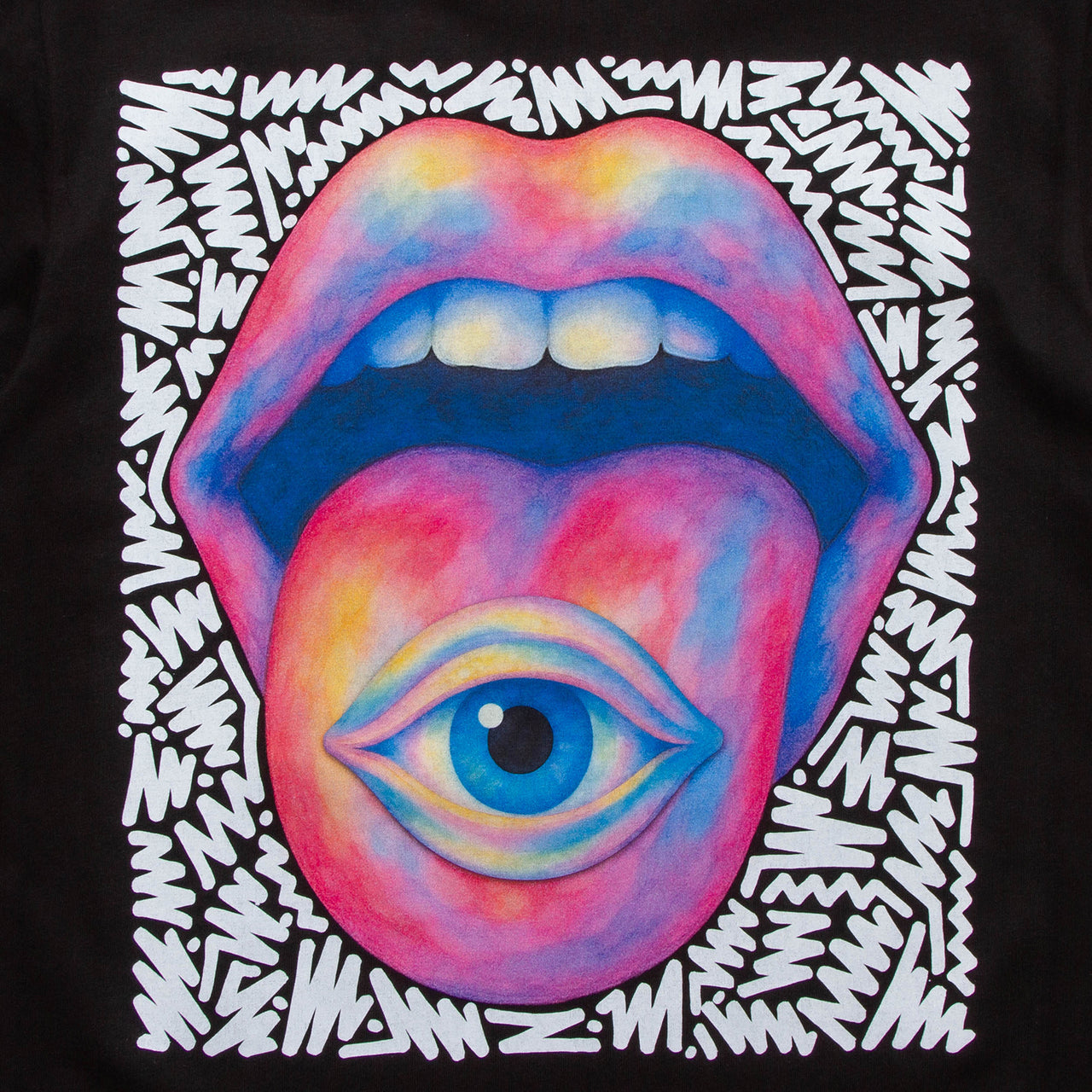 Doodle Sensation Back Print - Tshirt - Black