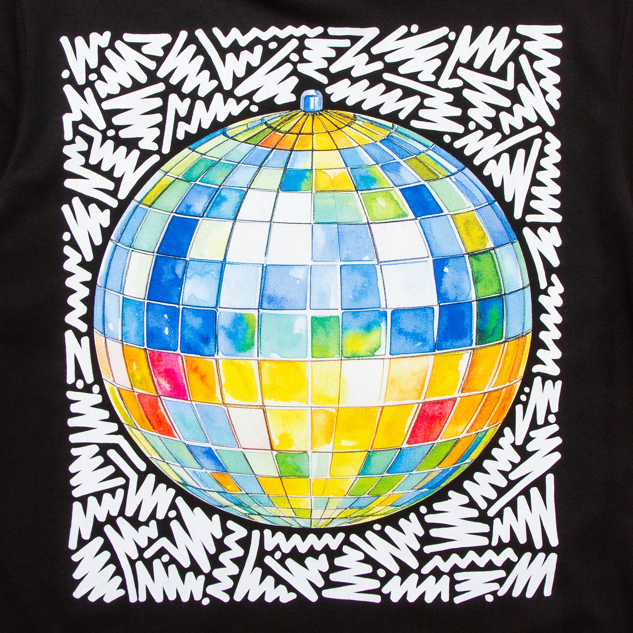 Doodle Dancefloor Back Print - Tshirt - Black
