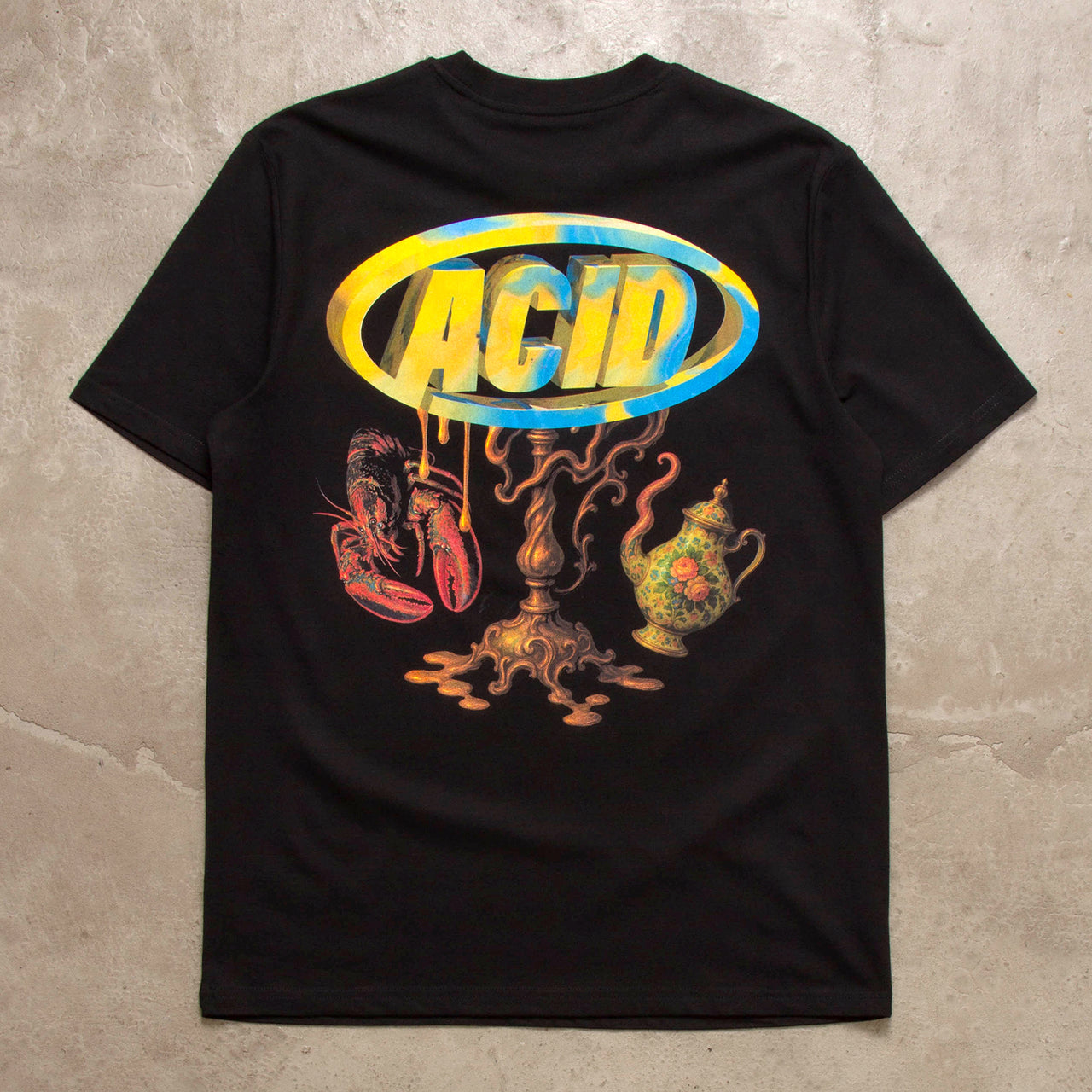 Victorian Acid House Back Print - Tshirt - Black
