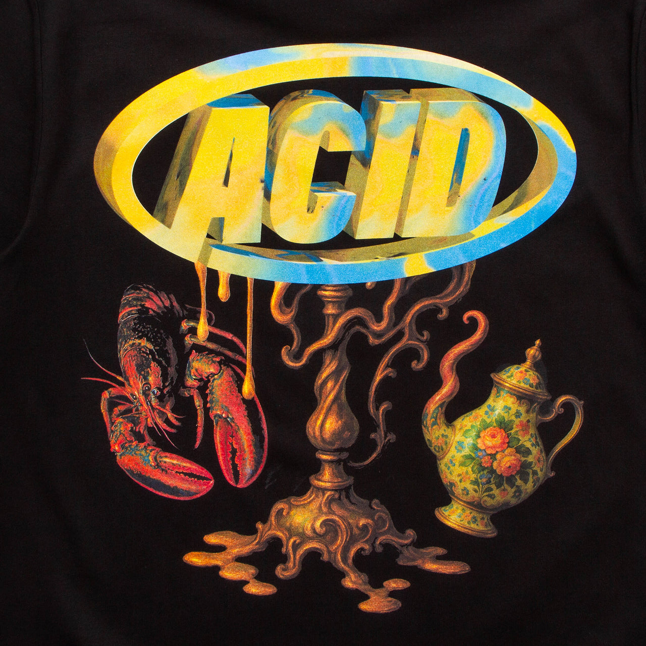 Victorian Acid House Back Print - Tshirt - Black